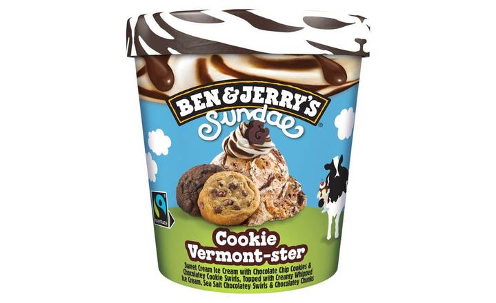 Ben & Jerry's Cookie Vermont-ster Sundae Ice Cream 427ml (403017)