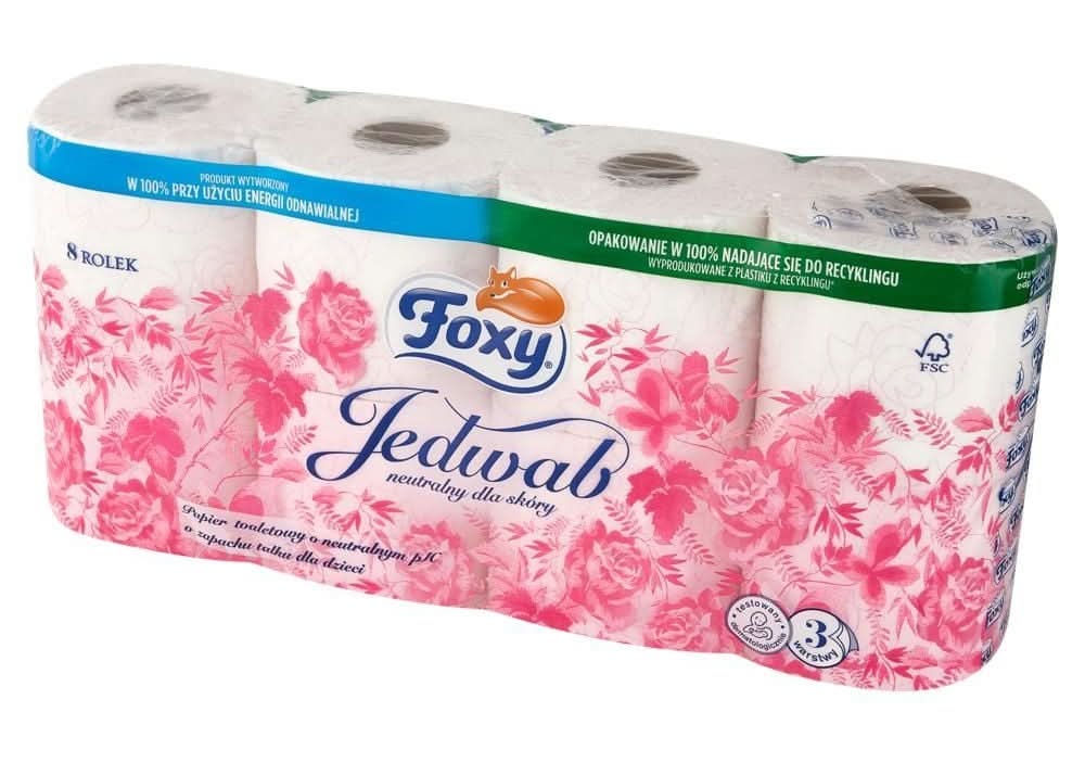 Foxy Jedwab Papier toaletowy 8 rolek