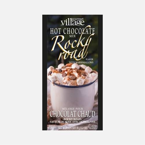 Mélange pour chocolat chaud saveur de noix avec guimauves