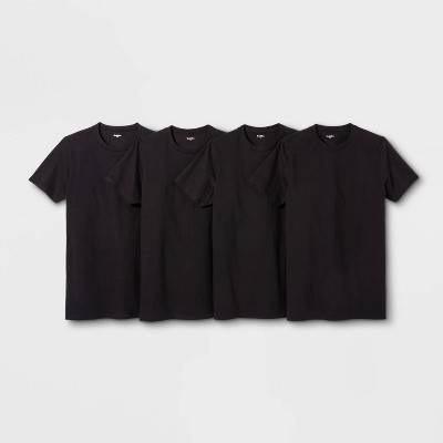 Goodfellow & Co. Short Sleeve Crew Neck T-Shirt, Men, M, Black (4 ct)