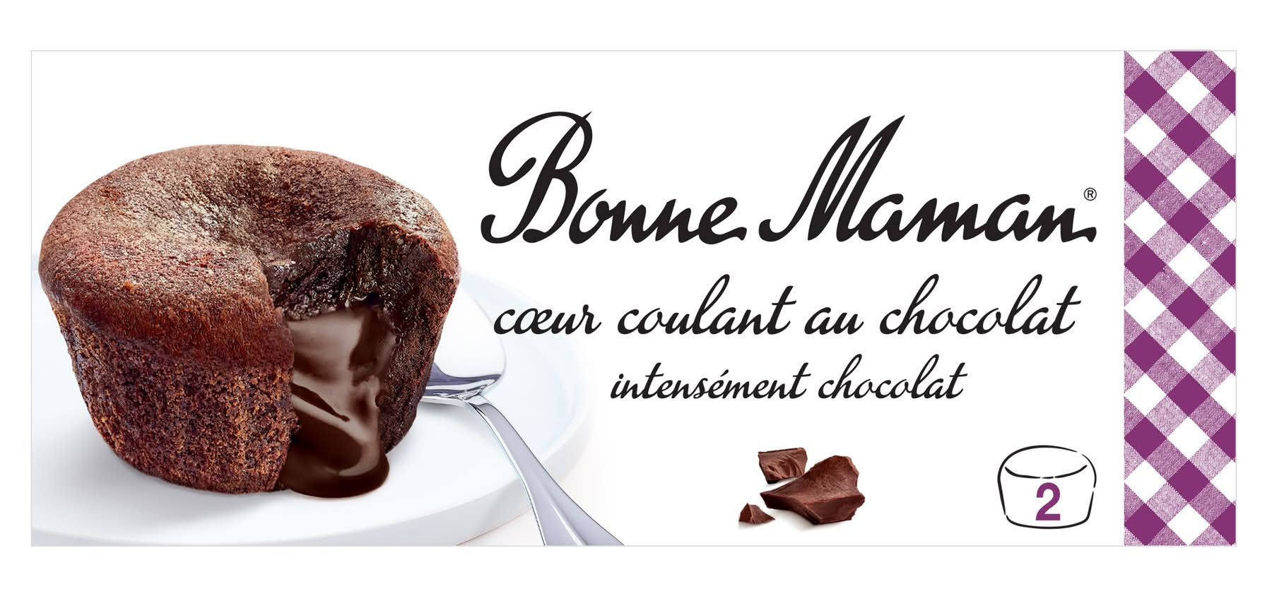 Bonne Maman - Dessert patissier cœur coulant chocolat (160g)
