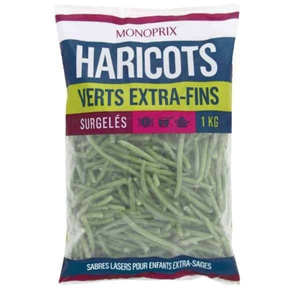 Monoprix Haricots Verts Extra-Fins, Surgelés Le Sachet De 1Kg