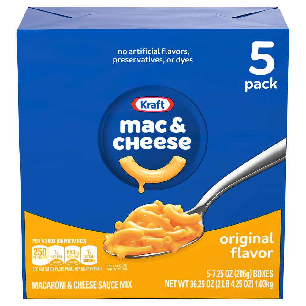 Kraft Original Macaroni & Cheese Dinner (2.27 lbs, 5 ct)