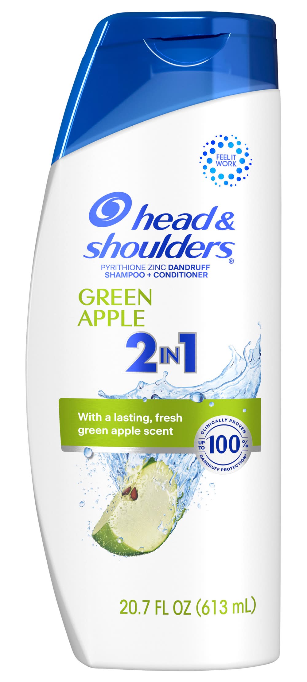 Head & Shoulders Green Apple 2 in 1 Anti-Dandruff Shampoo + Conditioner (20.7 fl oz)