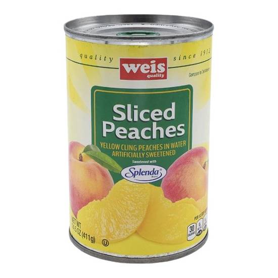 Weis Quality Canned Fruit Yellow Cling Sliced Peaches in Water