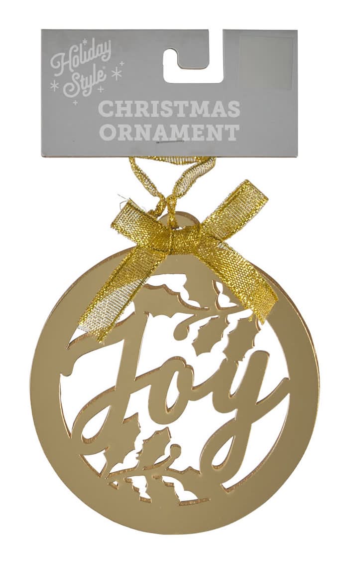 Holiday Style Christmas Round Ornament, Assorted