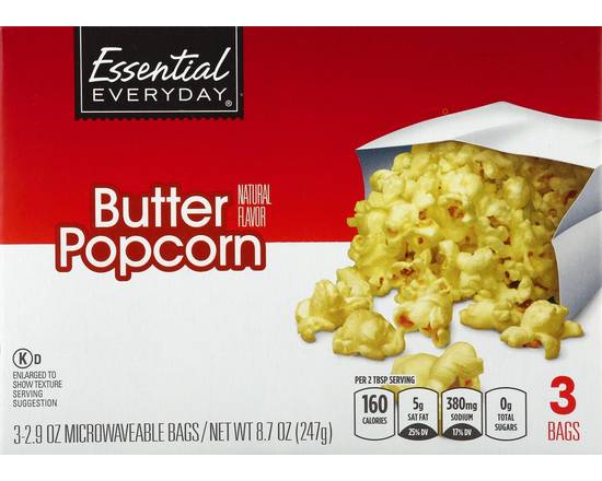 Essential Everyday · Kosher Butter Popcorn (3 x 2.9 oz)