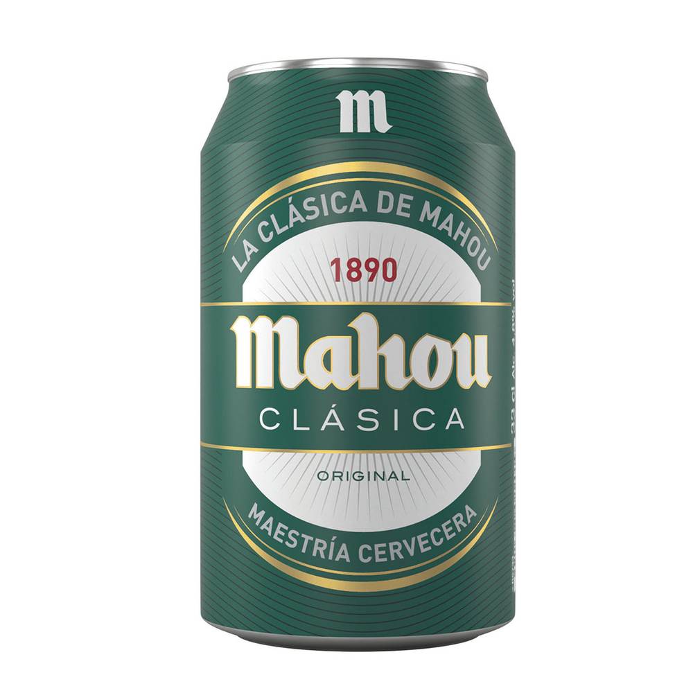 Cerveza clásica Mahou lata 33 cl