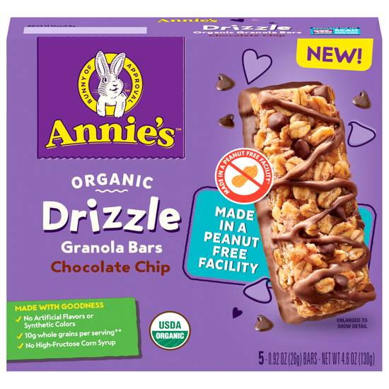 Annie's Organic Drizzle Granola Bars (chocolate chip)