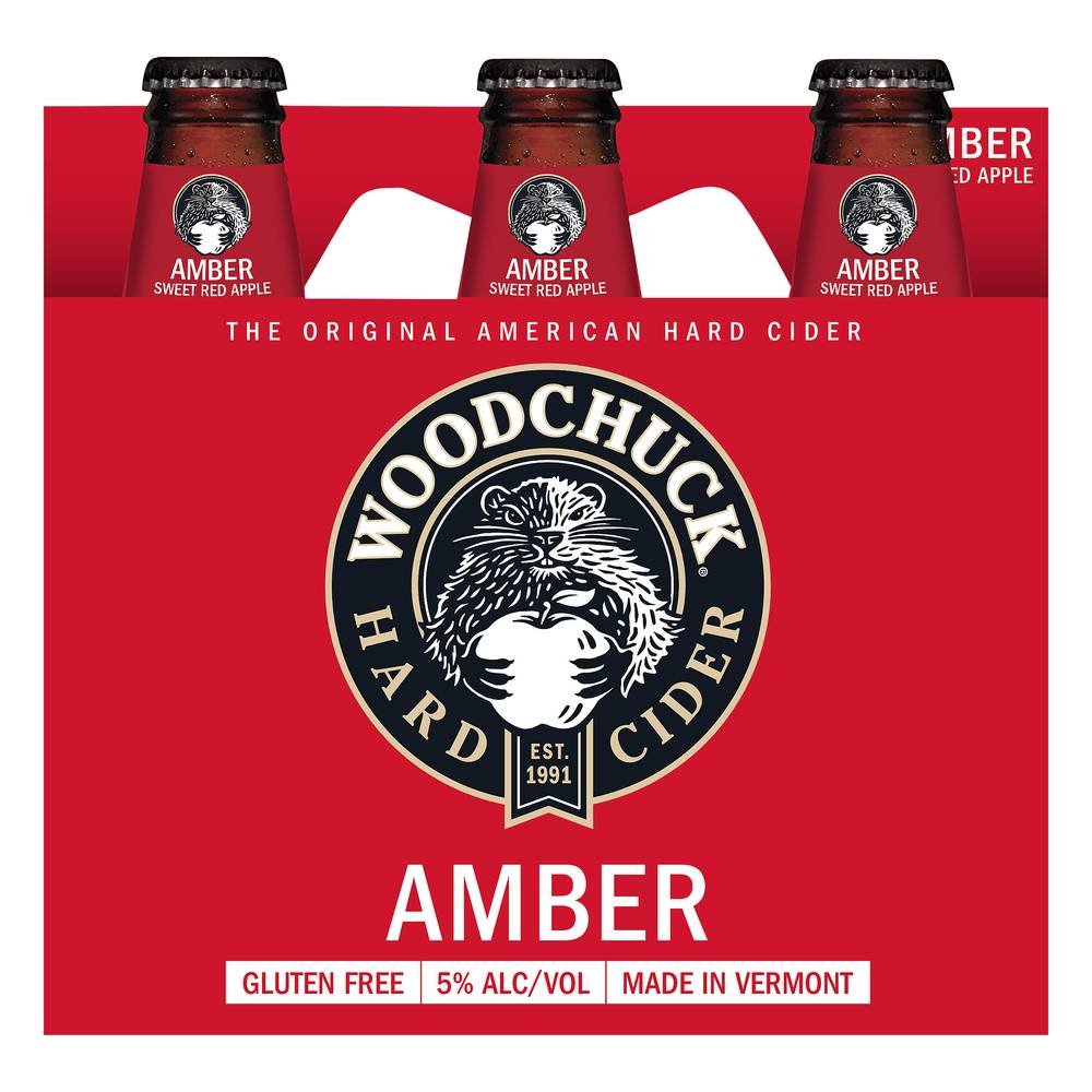 Woodchuck Amber Hard Cider Bottles (6 x 12 fl oz)