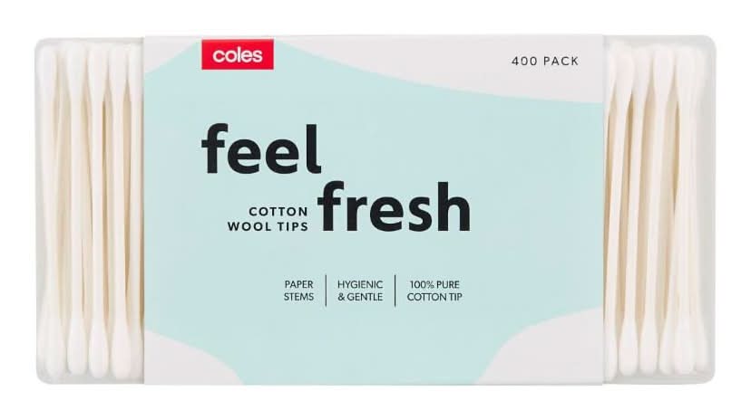 Coles Paper Stem Cotton Wool Tips (400 pack)