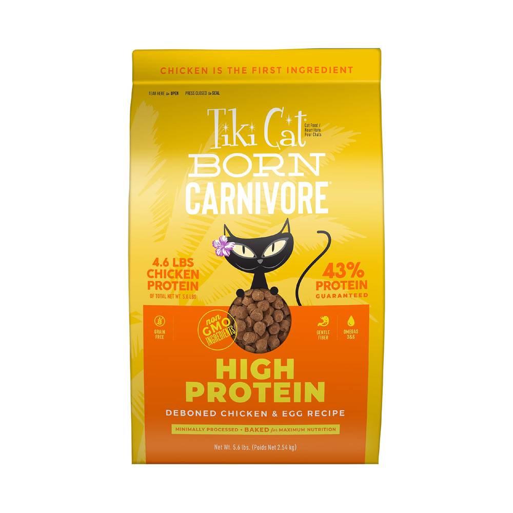 Tiki Cat® Born Carnivore® Cat & Kitten Food - Non-GMO, Chicken & Egg (Flavor: Chicken & Egg, Size: 5.6 Lb)