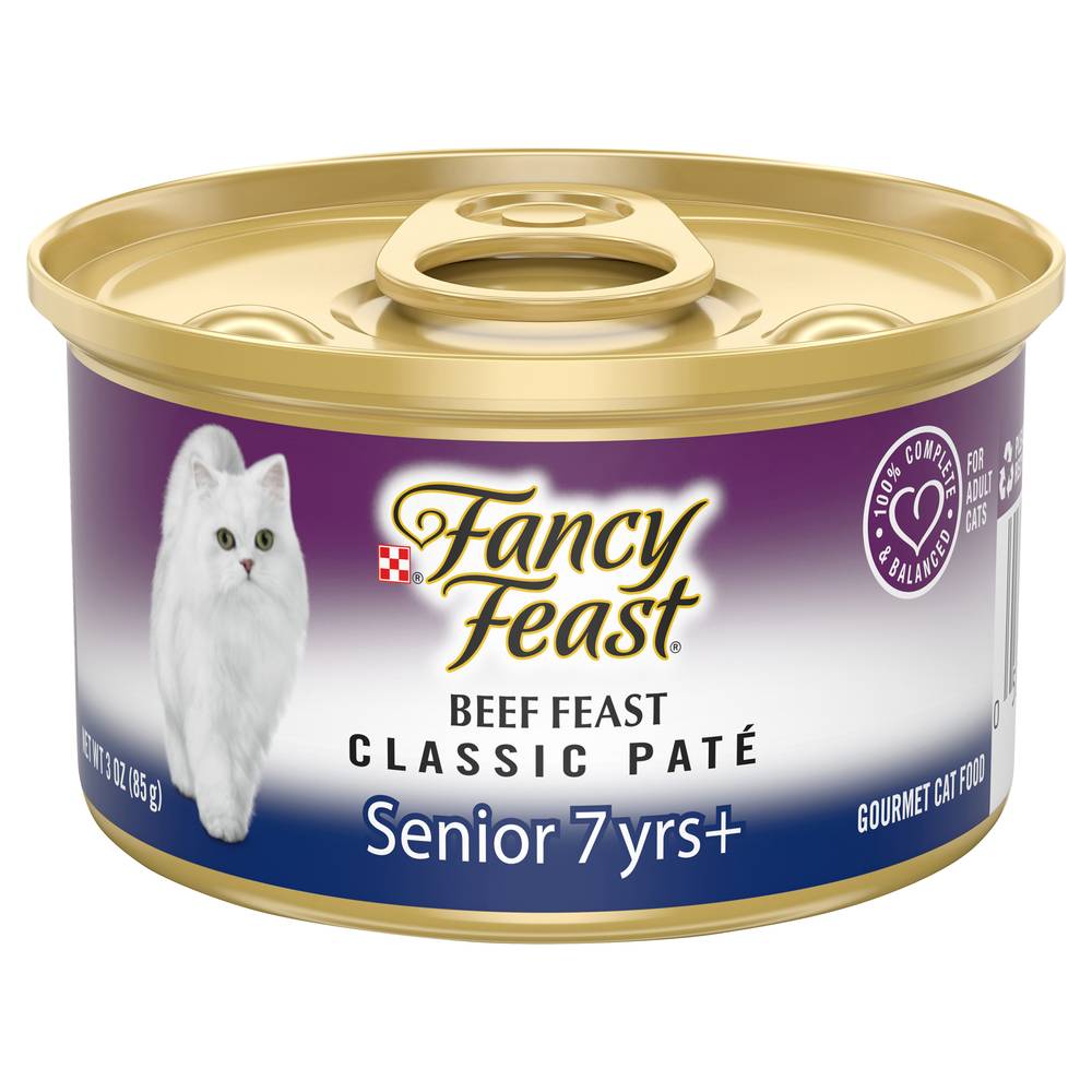 Fancy Feast Cat Food Gourmet Senior Beef Feast Classic Pate (3 oz)