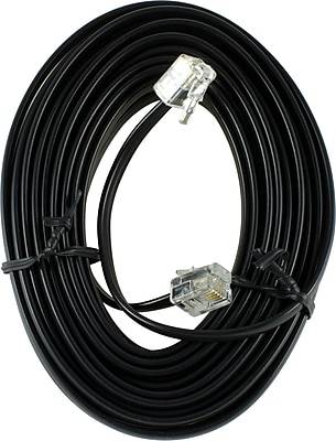 Power Gear 76580 25' Telephone Line Cord, Black