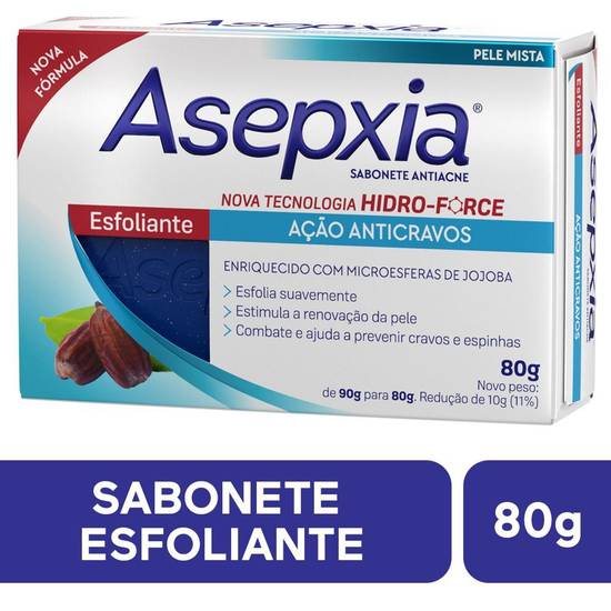 Asepxia sabonete barra esfoliante (80g)