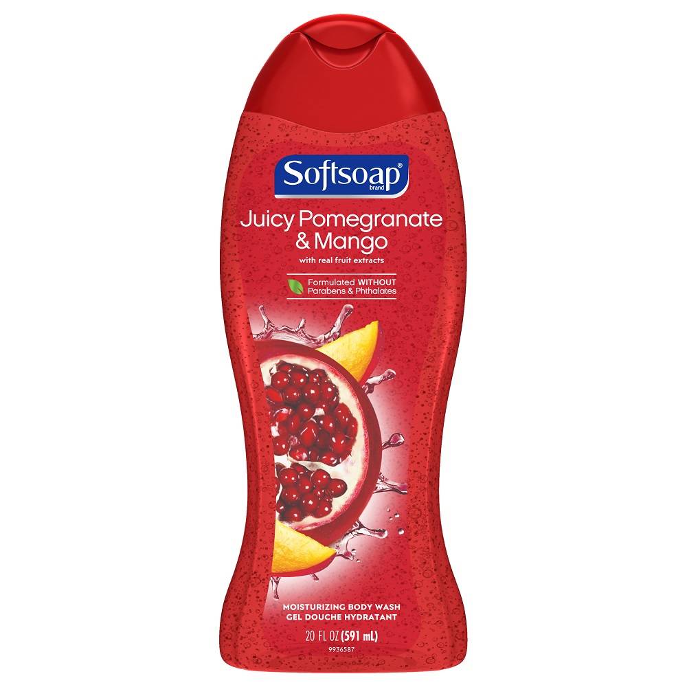 Softsoap Body Wash, Moisturizing, Juicy Pomegranate & Mango Infusions - 20 Fl Oz