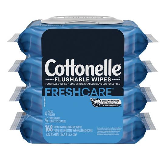 Cottonelle Fresh Care Flushable Wet Wipes - 42 ct, 4 pk