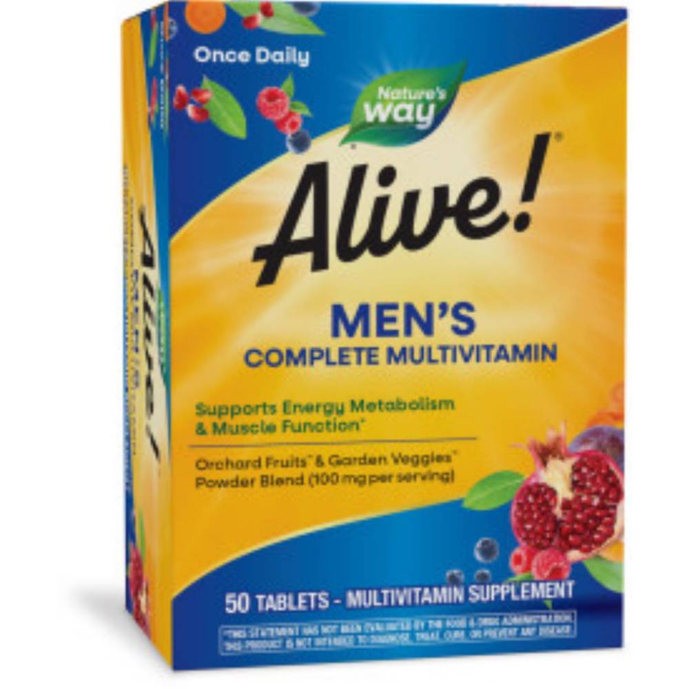 Nature'S Way Alive! Men'S Energy Multivitamin Tablets, 50 Ct