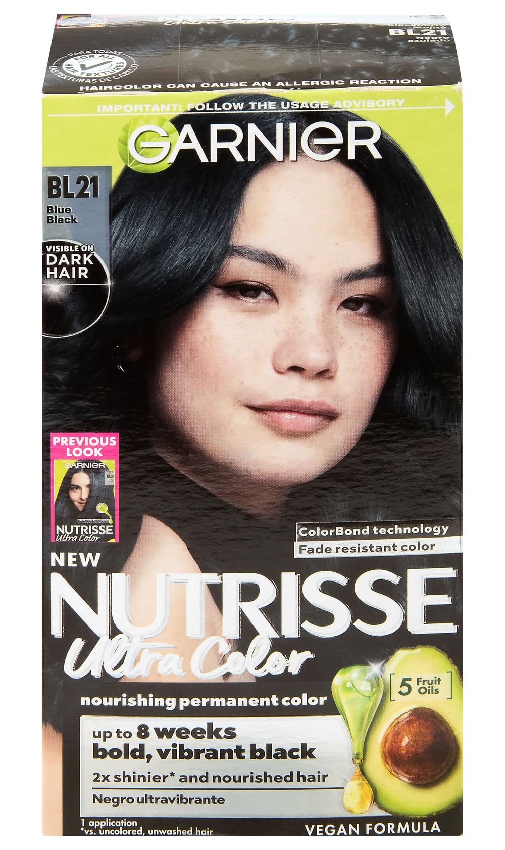 Nutrisse Garnier Blue Black Permanent Haircolor Bl21 (8 oz)
