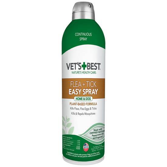 Vet's Best Flea & Tick Easy Spray For Home and Dog (14 oz)
