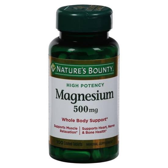 Nature's Bounty Magnesium 500mg Tablets ( 100 ct)