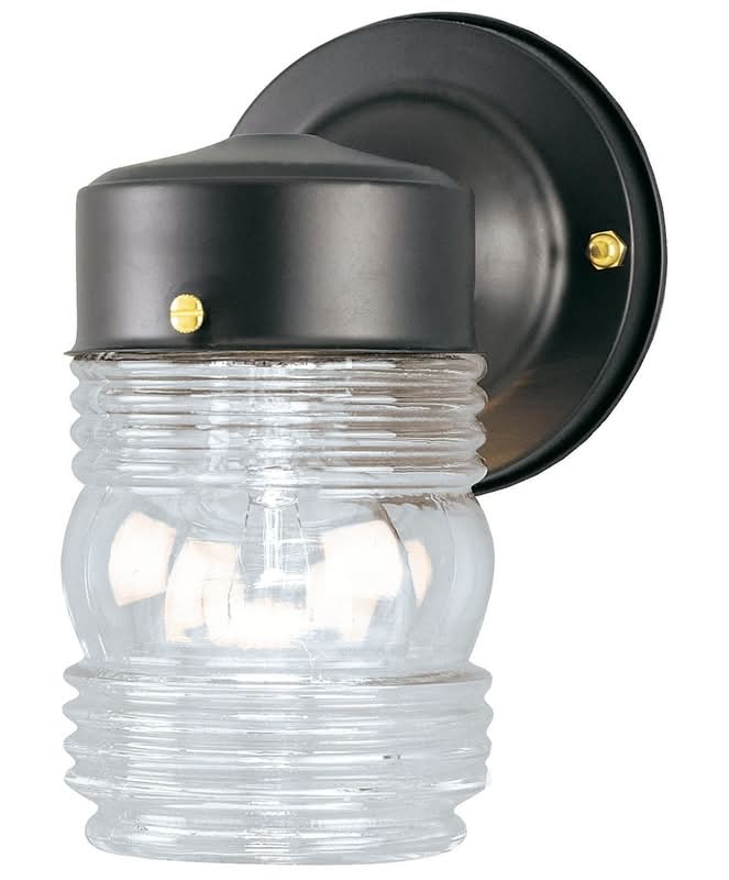 Westinghouse Matte Black Switch Incandescent Jelly Jar Light