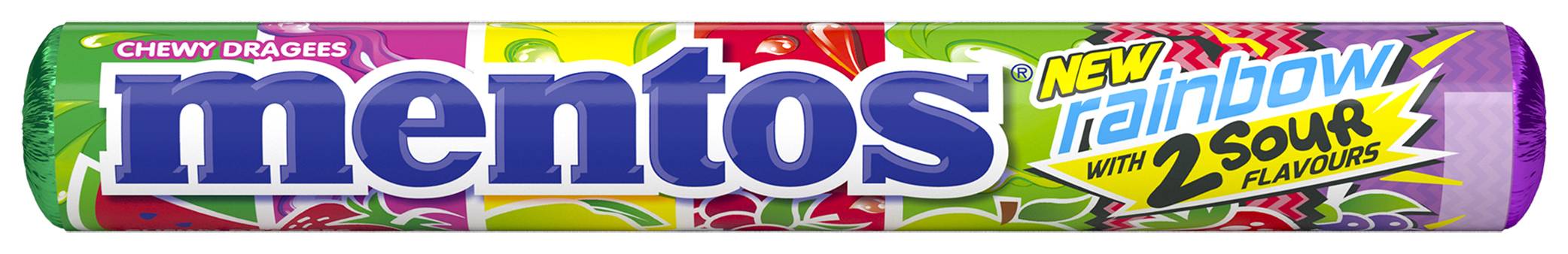 Mentos Chewy Dragees Candy, Rainbow-Fruit-Mint (112.5g, 3 pack)