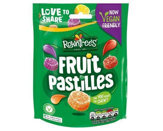 Rowntree's Fruit Pastilles Vegan Friendly Sweets Sharing Pouch 143g