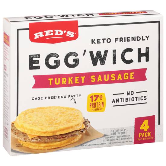 Red's Turkey Sausage Egg'wich ( 4 ct )
