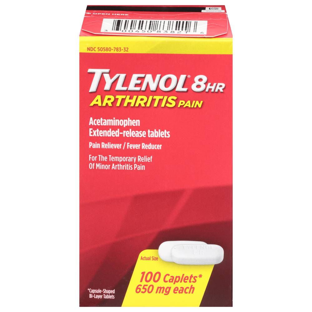 Tylenol 8 Hour Arthritis & Joint Pain 650 mg Acetaminophen Tablets (3.84 oz)