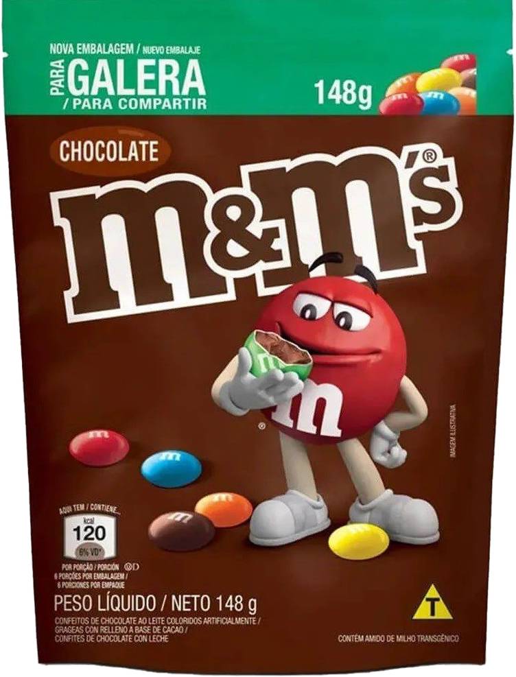 M&m's confeitos de chocolate ao leite (148 g)