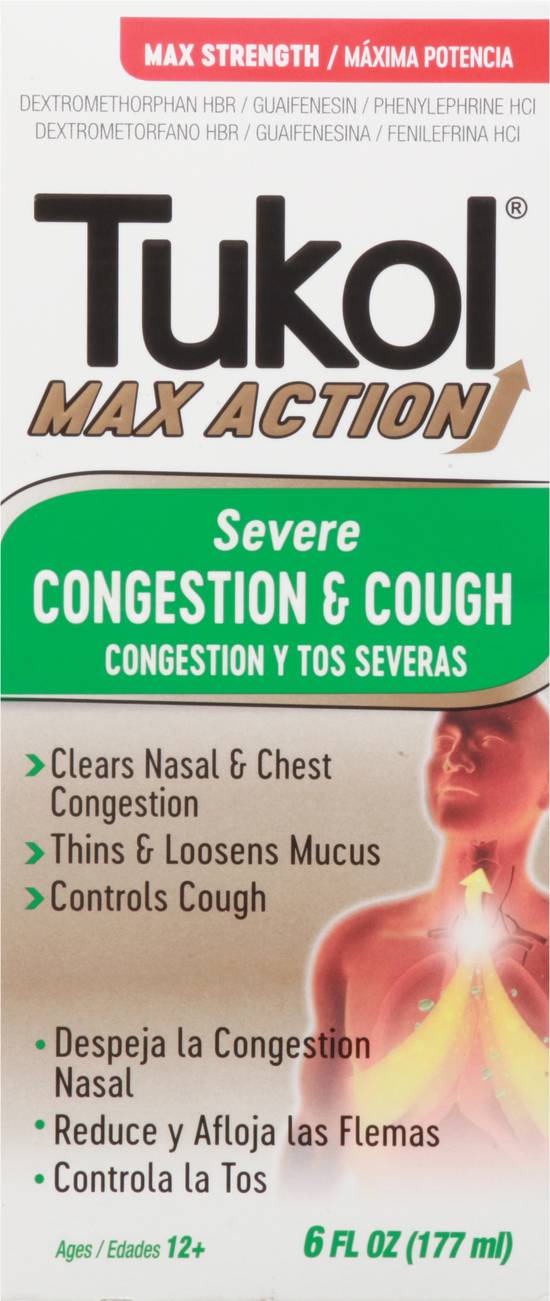 Genomma Lab Tukol Max Action Severe Cough & Congestion Liquid (6 oz)