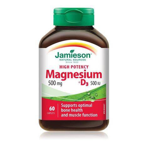 Jamieson Magnesium 500 mg + D3 500 Iu (170 g)