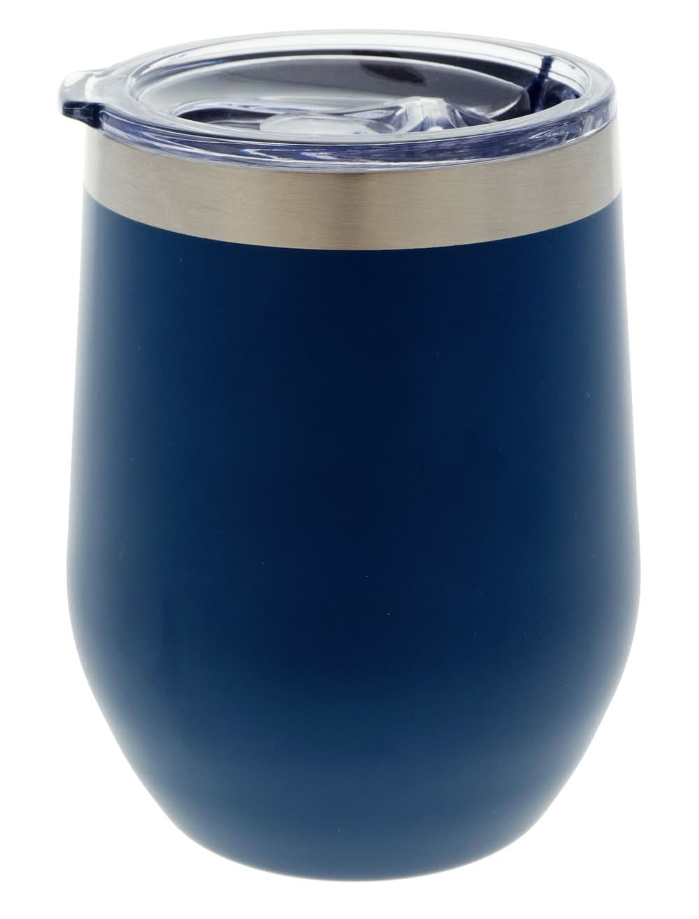 Stainless Steel Insulated Wine Tumbler With Lid Double Wall Vacuum, Navy