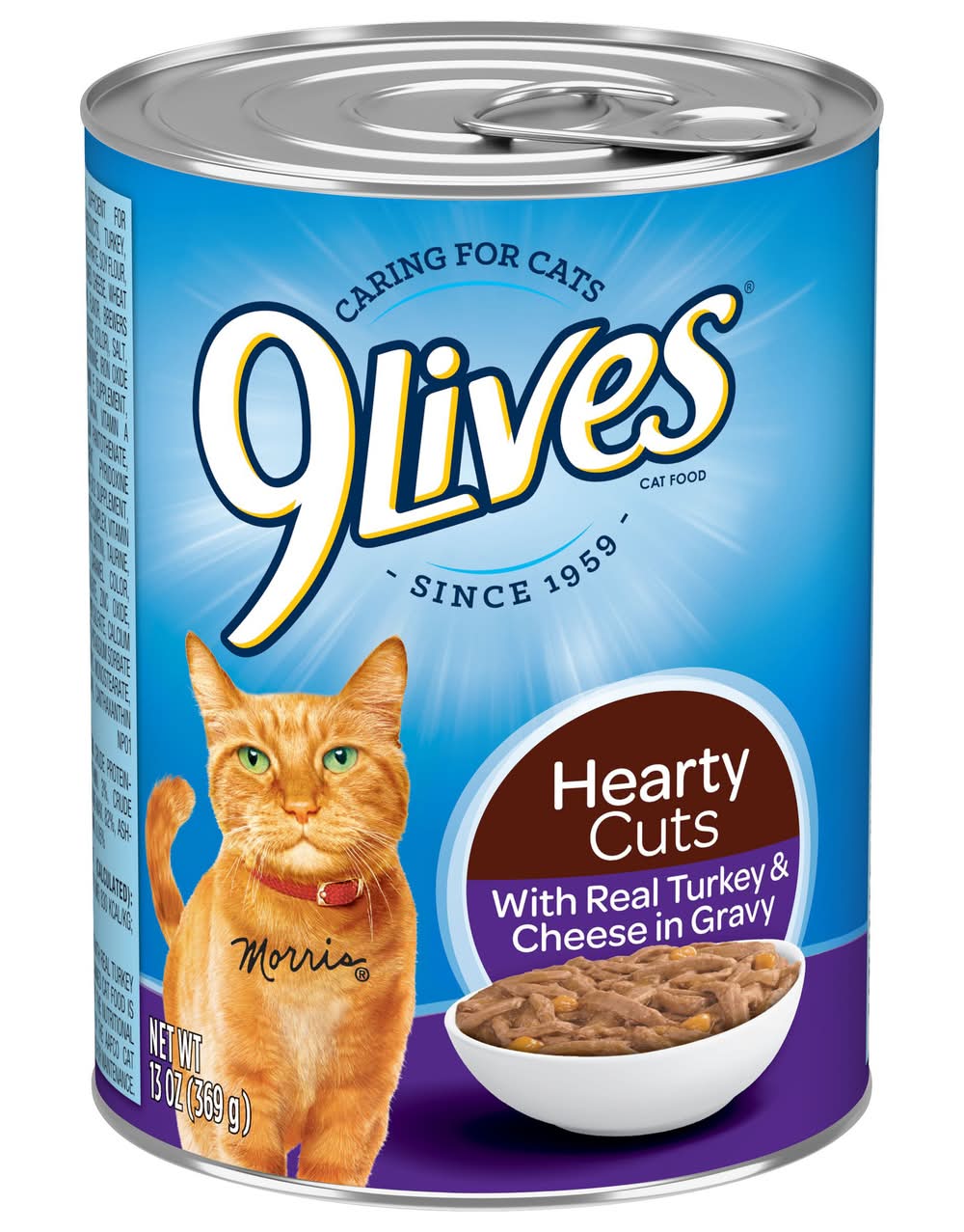 9Lives Hearty Cuts Gravy Wet Cat Food, Turkey - Cheese (13 oz)