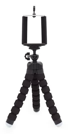 Kikkerland Adjustable Smartphone Tripod, Black
