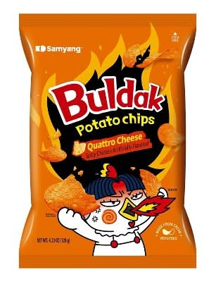 Buldak Flavored Potato Chips, Quattro Cheese (4.23 oz)