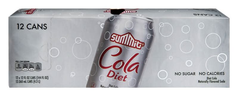 Summit No Sugar & Calories Cola Diet Soda (12 x 12 fl oz)
