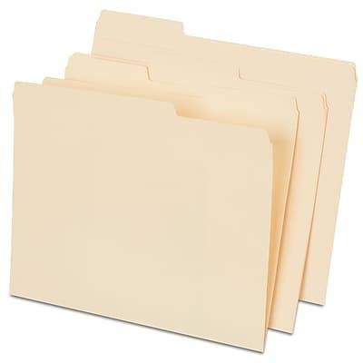 Staples Interior File Folders, Letter, Manila (100 ct)