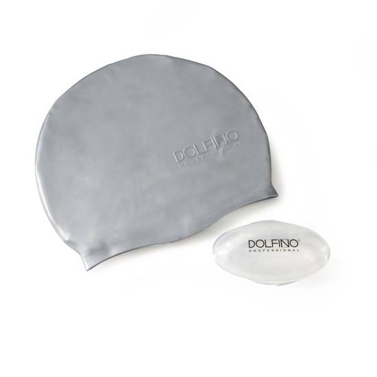 Dolfino Silicone Swim Cap Silver (1 unit)