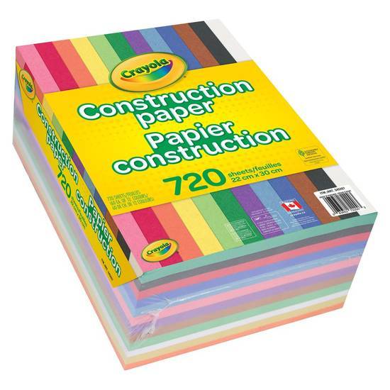 Crayola  Ensemble de 720 feuilles de papier construction