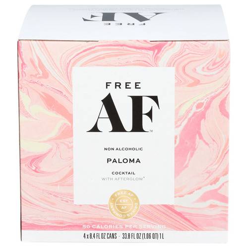 Free Af Drinks Company Paloma Non-Alcoholic Cocktail With Afterglow 4 Pack