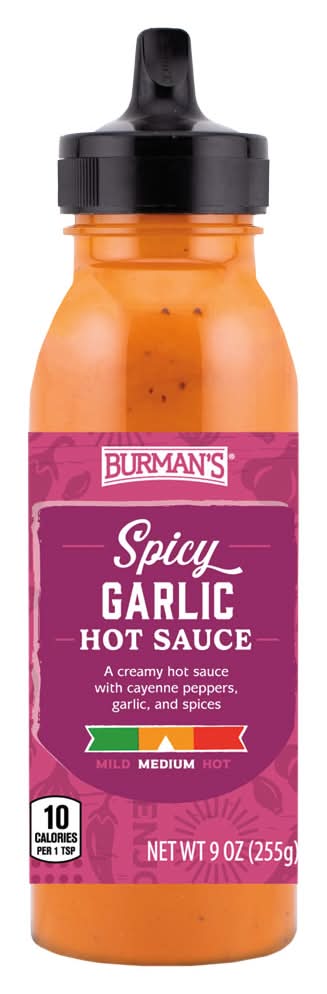 Burman's Hot Sauce, Spicy Garlic (9 oz)