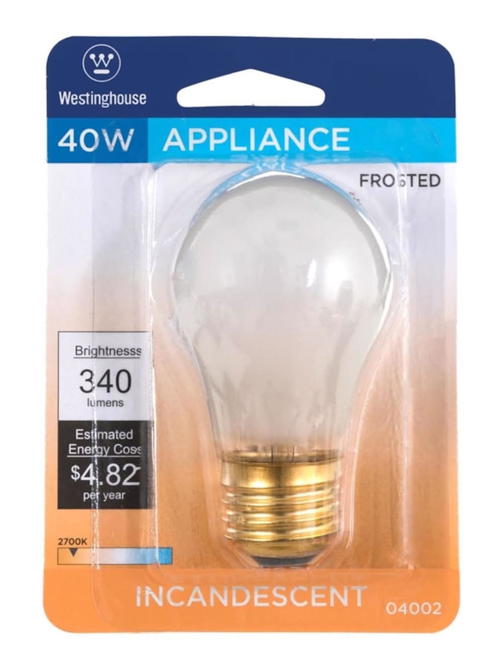 Westinghouse 40 W A15 Appliance Incandescent Bulb E26 (Medium) White 1 Pk