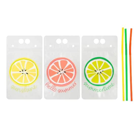 16Oz. Citrus Fruit Slice Drink Pouch Set By Ashland