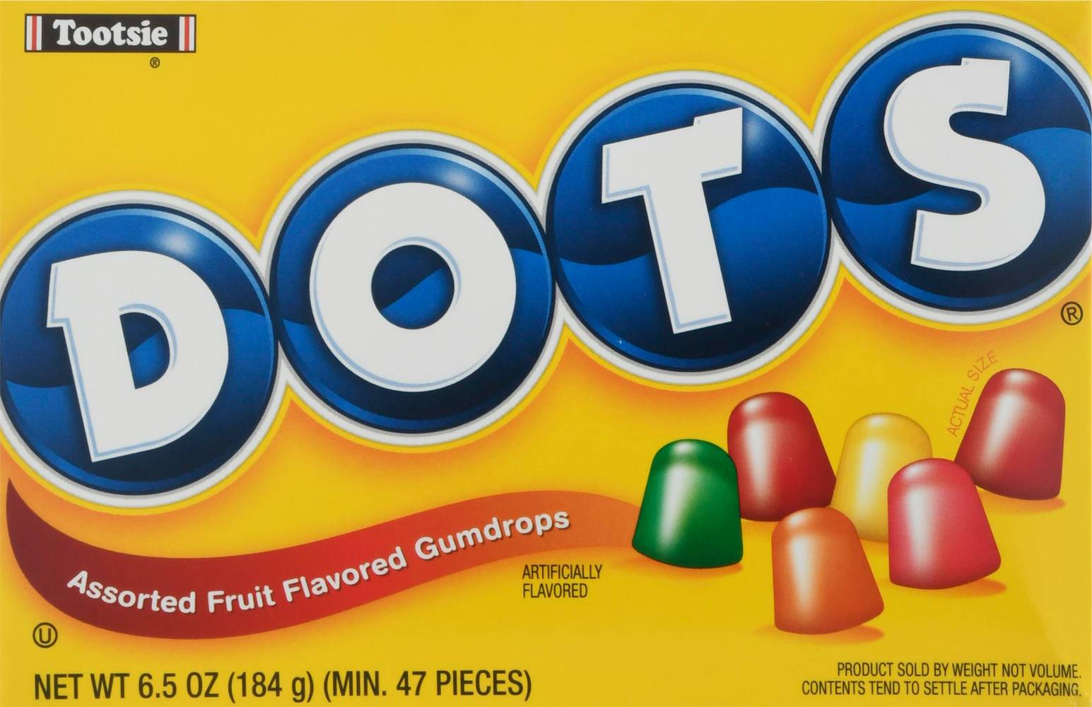 Dots Assorted Fruit Flavored Gumdrops