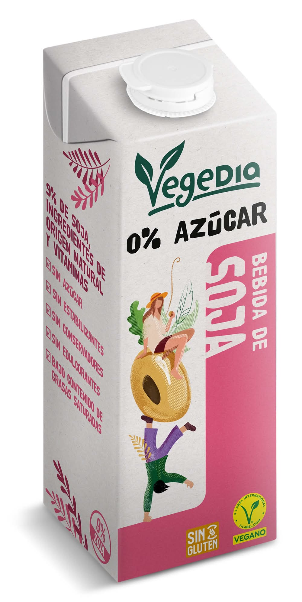 Bebida De Soja 0% Azúcares Vegedia Brik 1 L