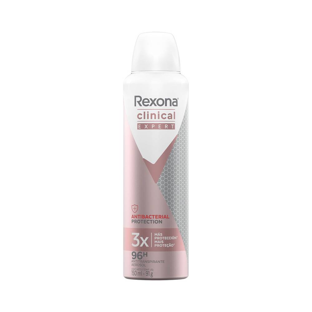 Rexona desodorante antitranspirante clinical protección antibacterial (150 ml)