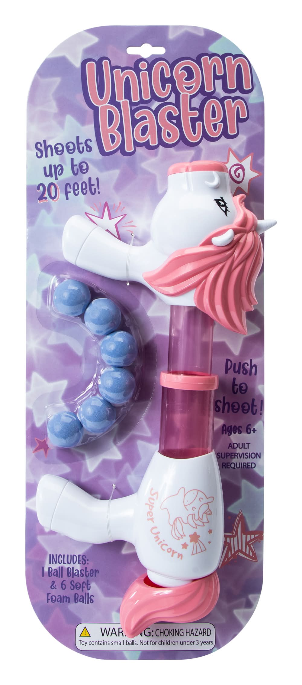 Unicorn Blaster Foam Ball Shooter Bright Pink