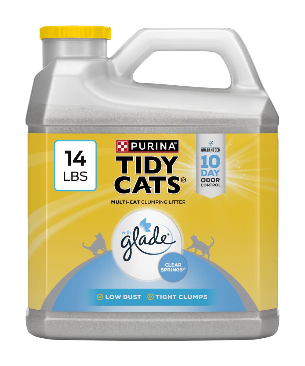 Purina Tidy Cats Multi Cat Clumping Litter, Clear Springs (14 lbs)